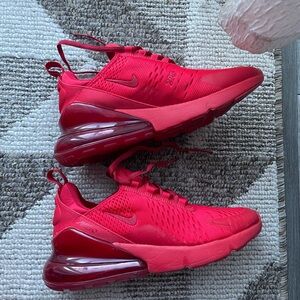 Nike  Airmax 270’s all red size 6y/7.5 women’s